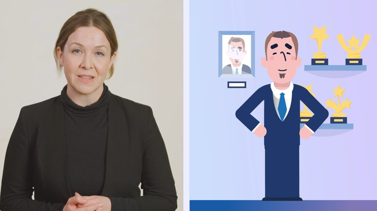 Screenshot from a Mindful Education Virtual Learning Environment course video.