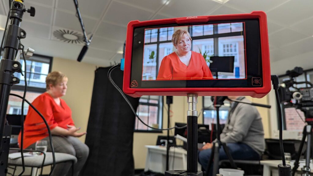 An image of a legal professional speaking to the director of Mindful Education about the professional Law courses Mindful Education offers to learners.
