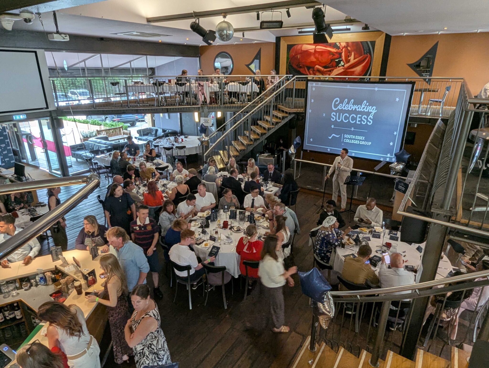 An image showing a crowd of people at the South Essex College Celebrating Success awards